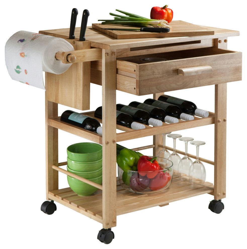 Finland Utility Kitchen Cart, Natural
