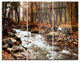 "Stream in Autumn Forest" Photography Metal Wall Art, 3 Panels, 36"x28"