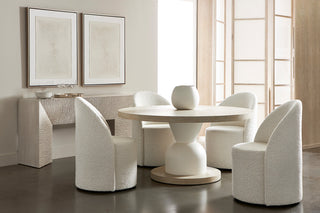 Bernhardt Solaria Console Table With 2 Wooden Pedestal Bases