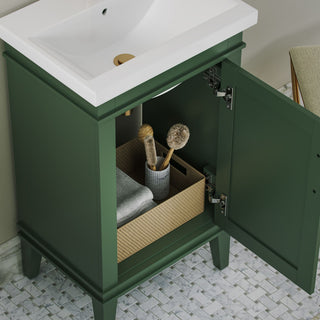 The Payton Bathroom Vanity, Green, 20", Single Sink, Freestanding