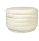 White Faux Fur Ottoman