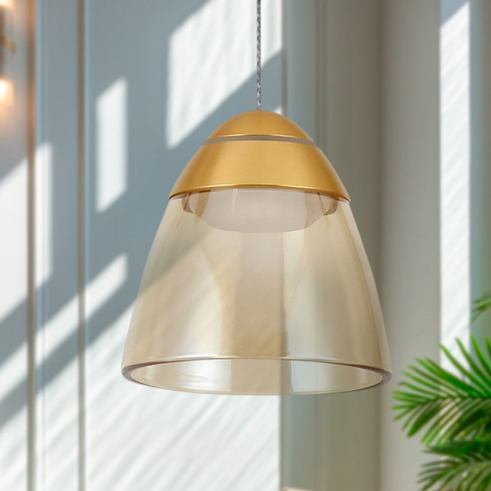 Roma 5" ETL Certified Integrated LED Height Adjustable Pendant, Black
