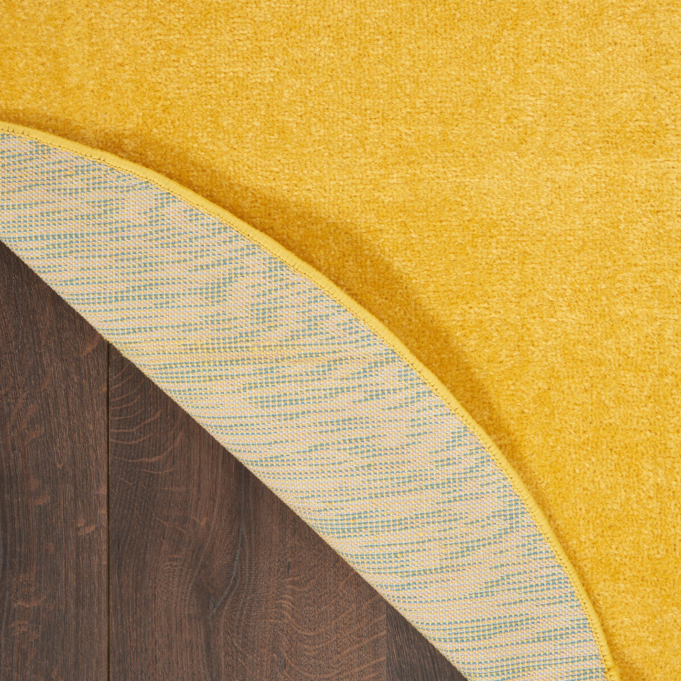 Nourison Essentials 8' x Round Yellow Outdoor Area Rug