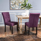 Stylish Fabric Dining Chair, Deep Purple