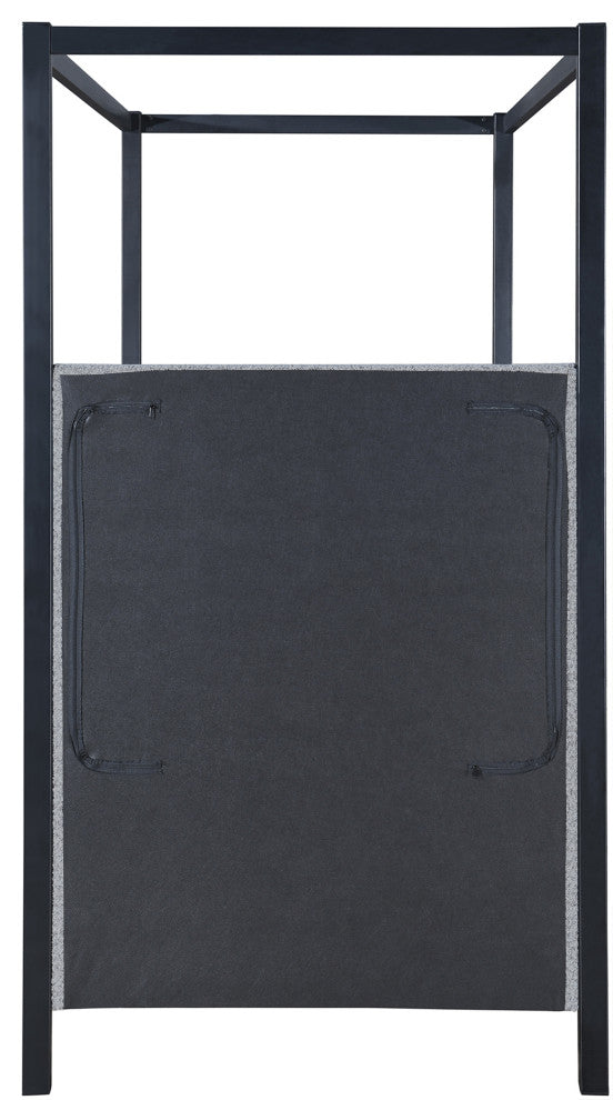 Kelly Boucle Fabric Upholstered Bed, Gray, Twin