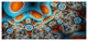Brown Extraterrestrial Life Forms, Large Floral Canvas Art Print, 60"x28"