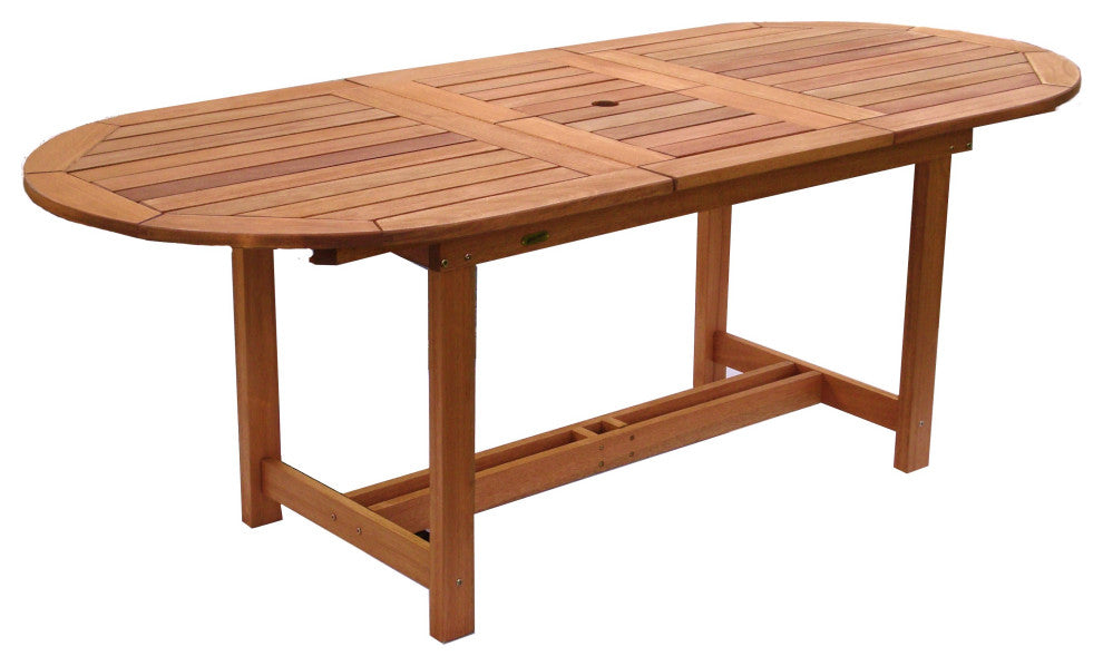 Amazonia Bahamas 9-Piece Extendable Oval Patio Dining Set | Eucalyptus Wood