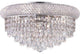 Elegant Primo Flush Mount, Chrome Finish With Royal Cut Crystal