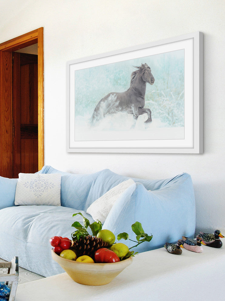 Marmont Hill, "Frolicking Equus" Framed Painting Print, 24x16