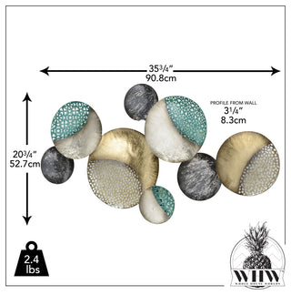 Modernist Abstract Floating Circles Wall Decor