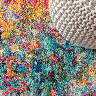 Contemporary POP Modern Abstract Area Rug, Multi/Yellow, 3 X 5