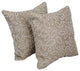 17" Jacquard Throw Pillows With Inserts, Set of 2, Florian Camel