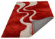 Shaggy Modern Contemporary Hand-Tufted Indian Oriental Area Rug, Red, 5x8'