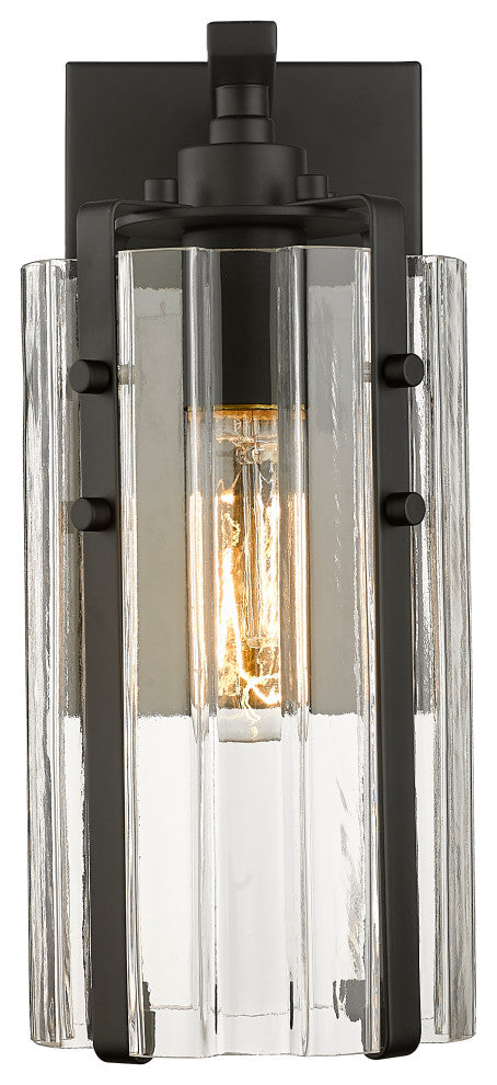 Zlite 3036-1S-MB 1-Light Wall Sconce, Clear