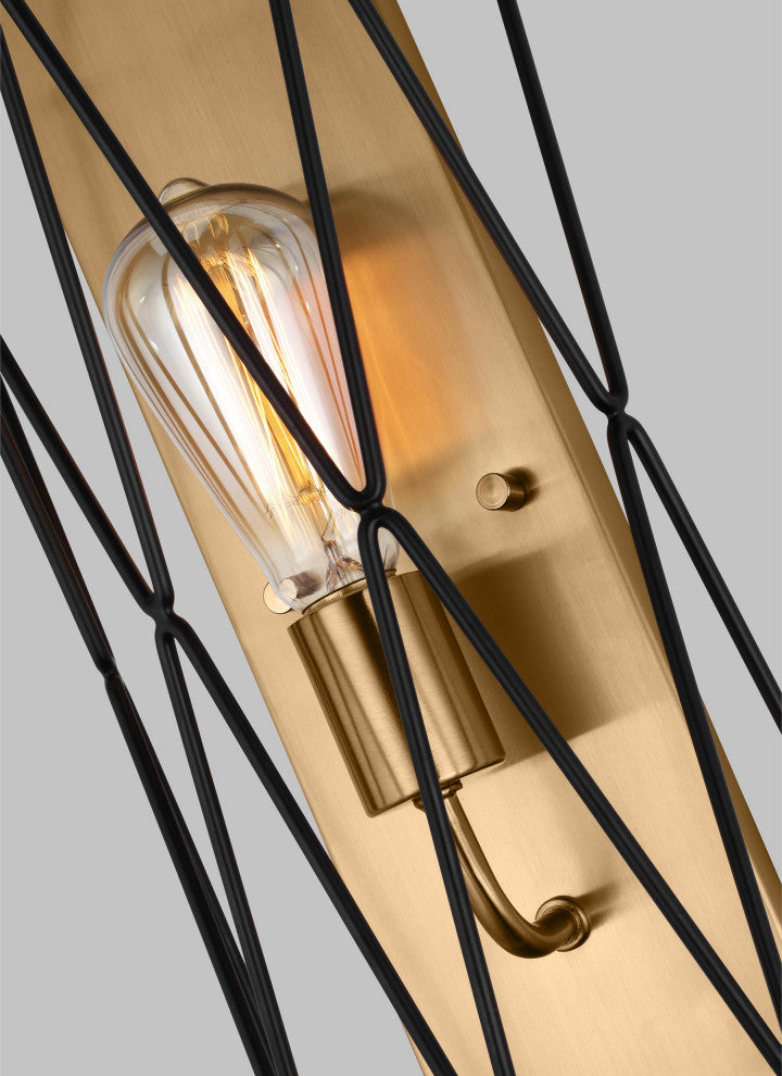 Zarra One Light Wall / Bath Sconce, Satin Brass