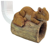 Jolly the Squirrel Gutter Guardian Downspout Statue