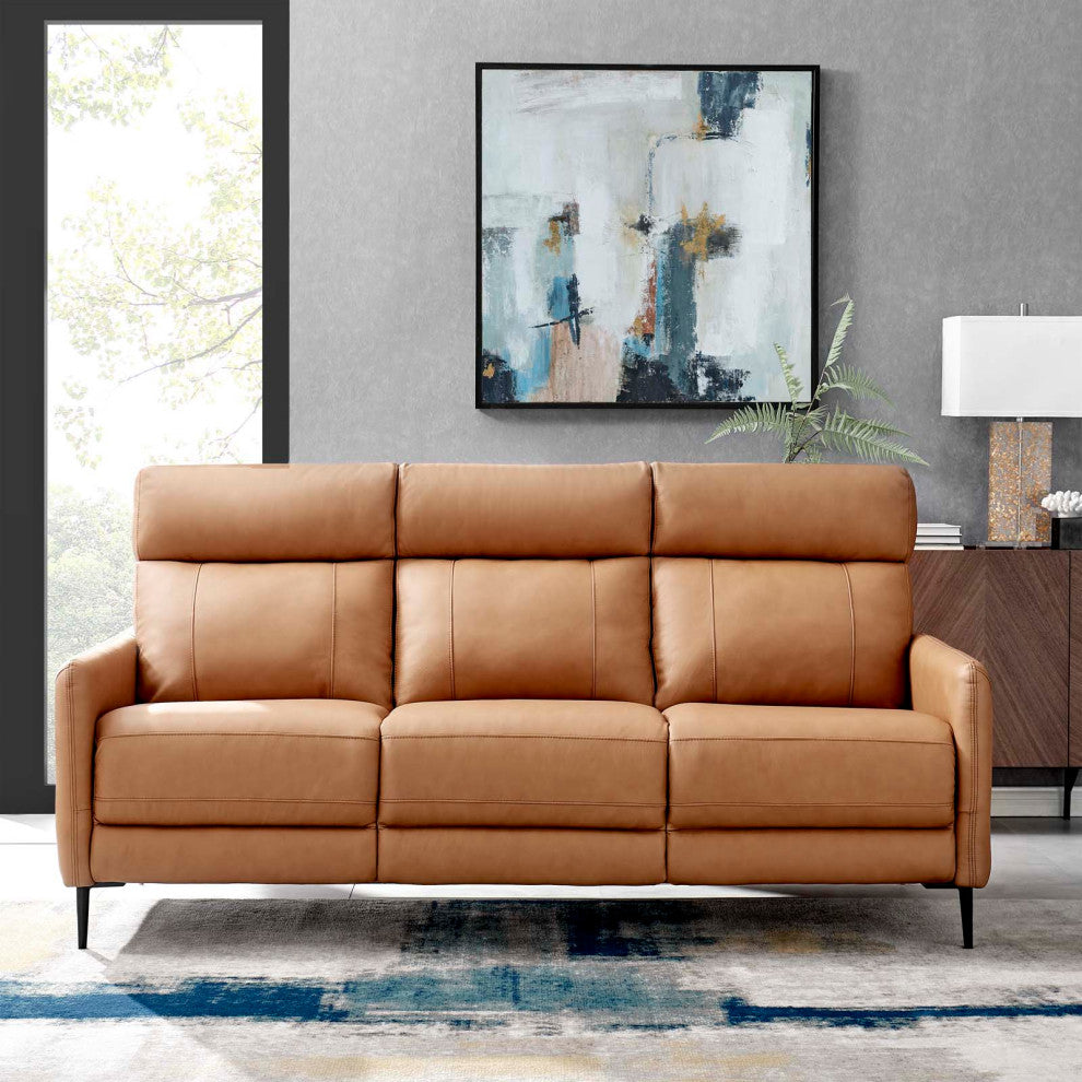 Huxley Leather Sofa Tan