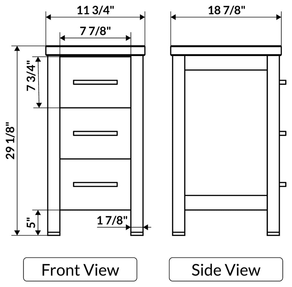 Modern Vanity Drawer Base, Espresso