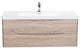 Eviva Smile 48 White Oak Modern Bathroom Vanity Integrated Acrylic Single Sink