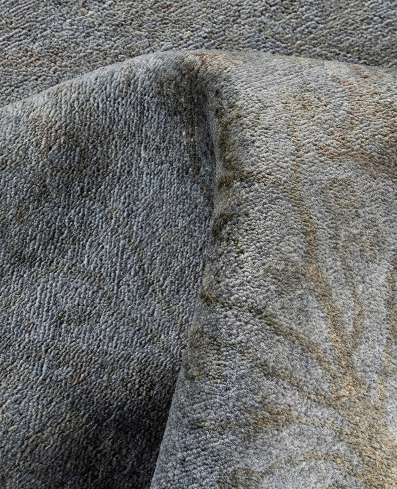 Overdyed One-of-a-Kind Hand-Knotted Area Rug Gray, 8' 1" x 9' 8"