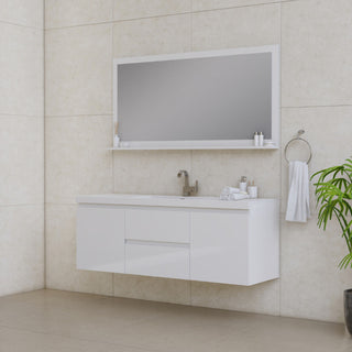 Paterno 60" Single Wall Mounted Bathroom Vanity With Sink, White