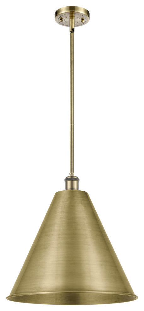 Ballston Cone Pendant, Antique Brass