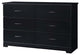 Stork Craft USA Brookside 6 Drawer Dresser in Black