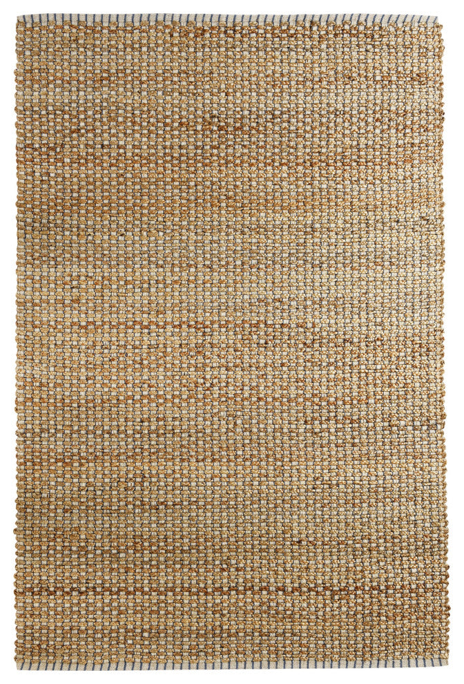 Indigo Stitching Organic Jute Area Rug, 9'x12'