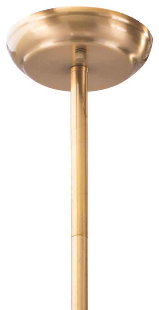 Pendant Ceiling Light Fixture, Glass, Steel Metal, Brass, Gold, White, Clear