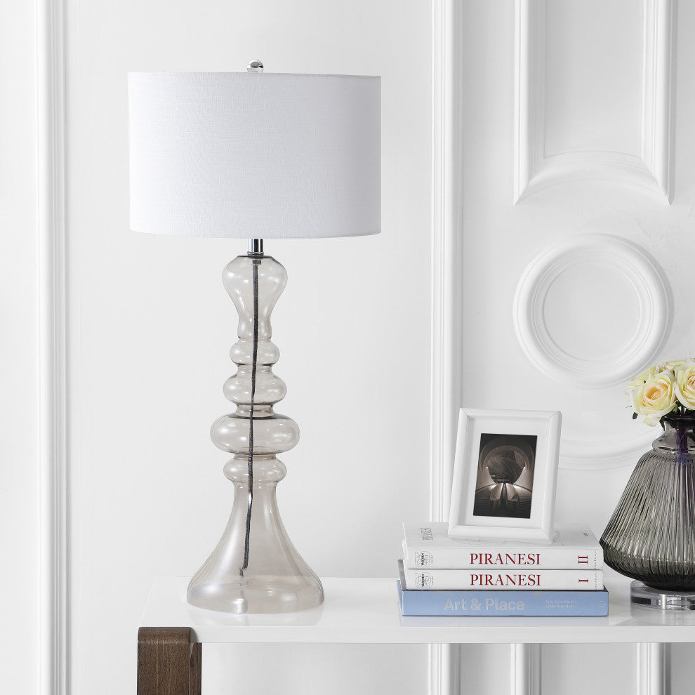 Madeline 35" Curved Glass Table Lamp