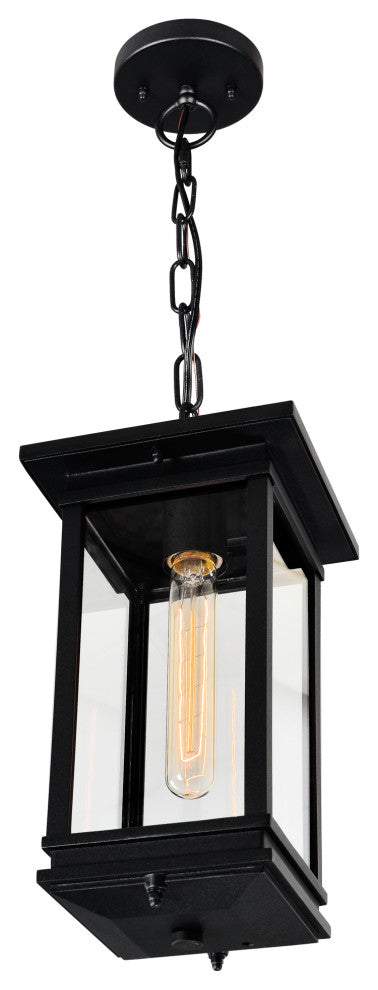 Oakwood 1 Light Outdoor Black Pendant