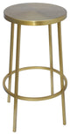 Tyson Contemporary Durable Iron Stool, Brushed Gold, Counter Height