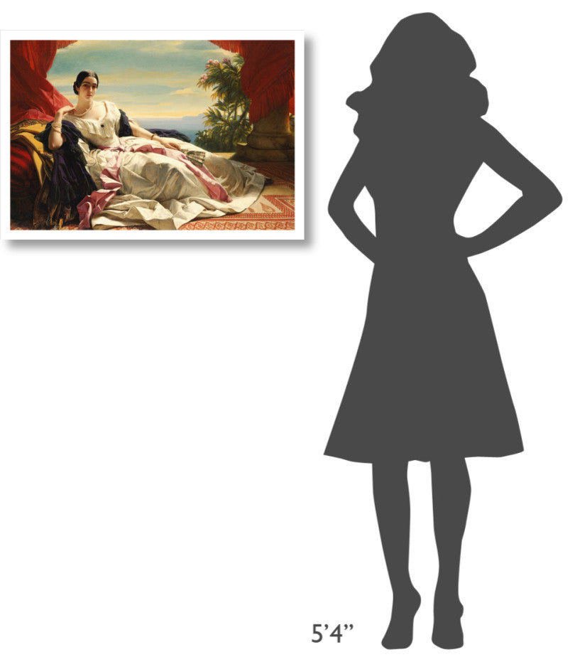 "Portrait of Leonilla, Princess of Sayn-Wittgenstein-Sayn" Paper Art, 32"x22"