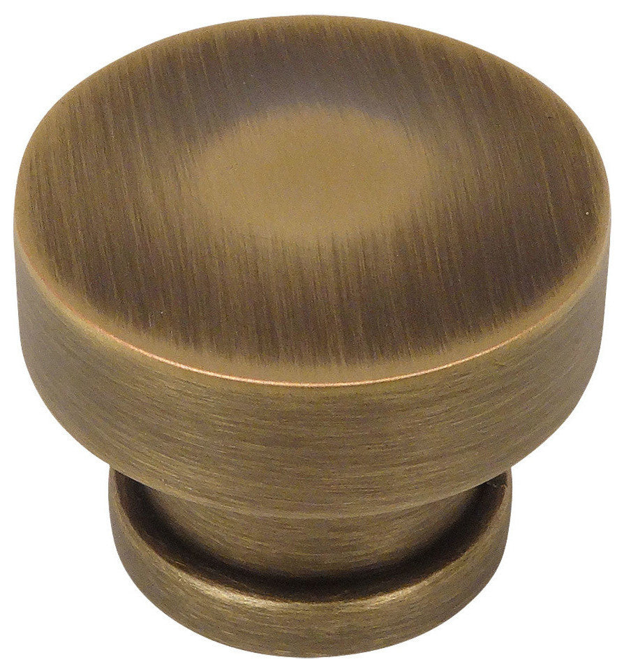 Cosmas 704BAB Brushed Antique Brass Round Contemporary Cabinet Knob, Set of 10