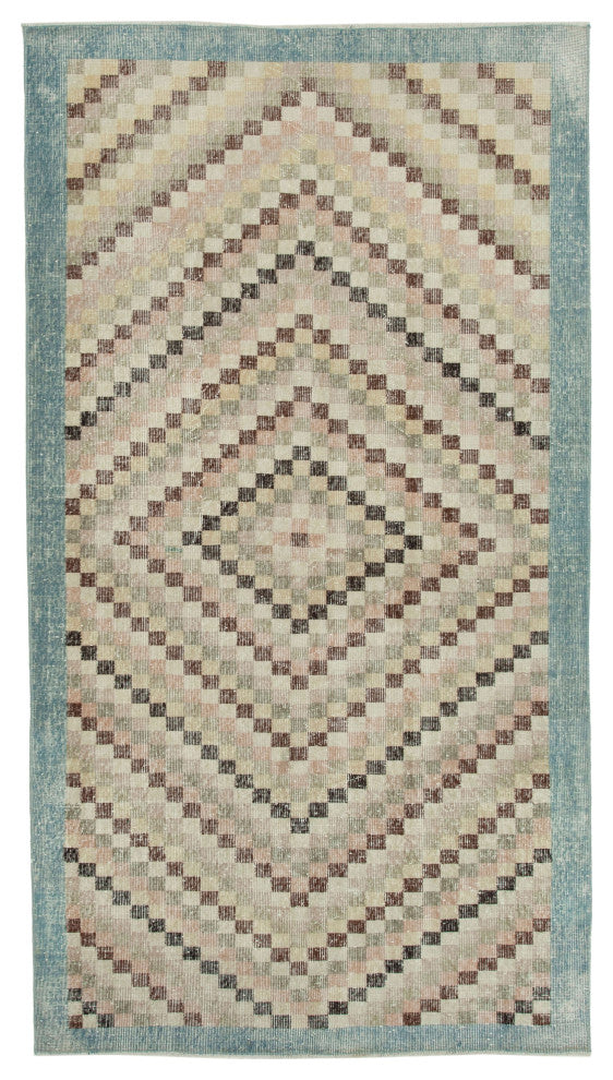 Rug N Carpet - Handmade Oriental 4' 8'' x 8' 7'' Low Pile  Vintage Rug