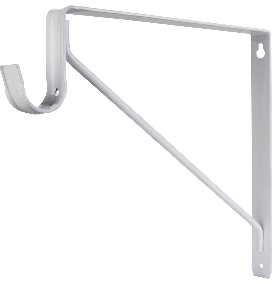 White Shelf & Rod Support Bracket for 1516 Series Closet Rods