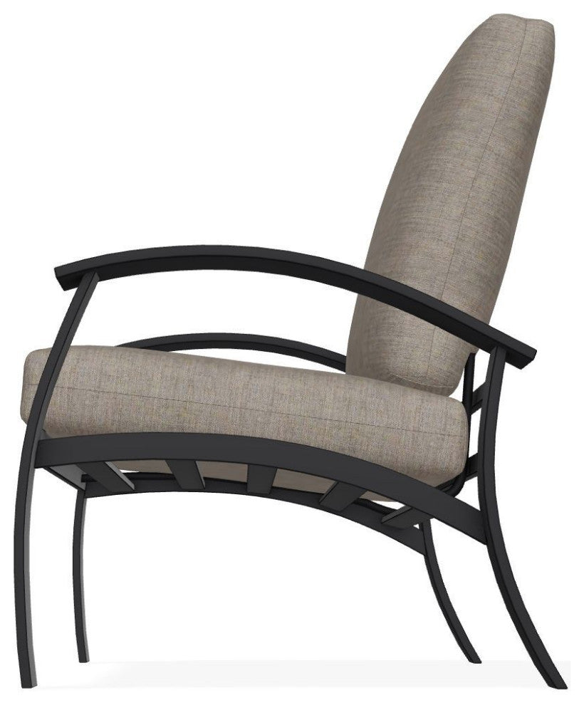 Belle Isle Cushion Deep Seating Outdoor Armchair, Rain Cast/Black