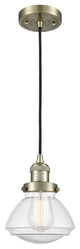Olean 1-Light Mini Pendant, Antique Brass, Seedy