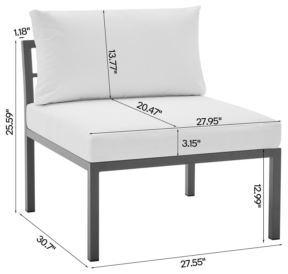 Manhattan Comfort 5-Piece Sunnyside Corner Patio Conversation Set