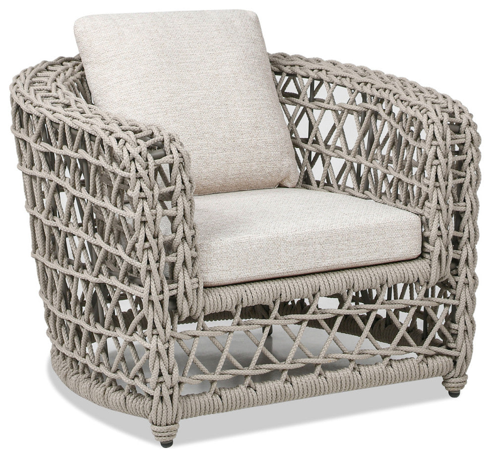 Everly 3-Piece Olefin Rope Woven Barrel Deep Seating Patio Conversation Set, Oat Beige Axroma Olefin