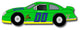 Stock Car Green Wooden Drawer Pull