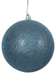 Vickerman N591262Dg 4.75" Sea Blue Glitter Ball Ornament, 4 Per Bag
