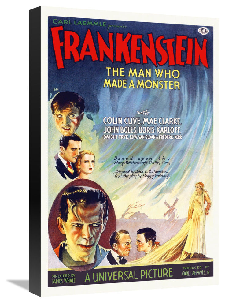 "Frankenstein" Stretched Canvas Giclee by Hollywood Photo Archive, 15x22"