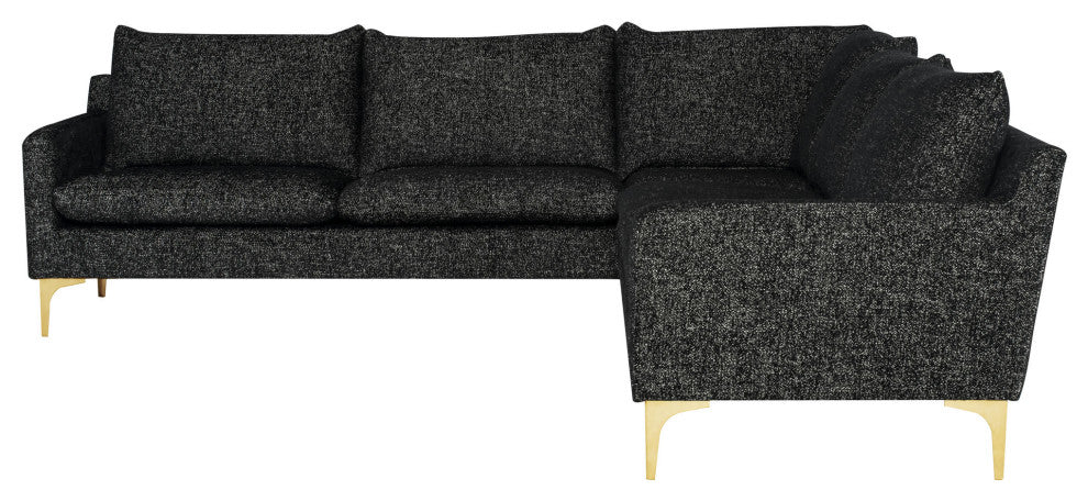 Anders Salt & Pepper Fabric Sectional Sofa, HGSC846