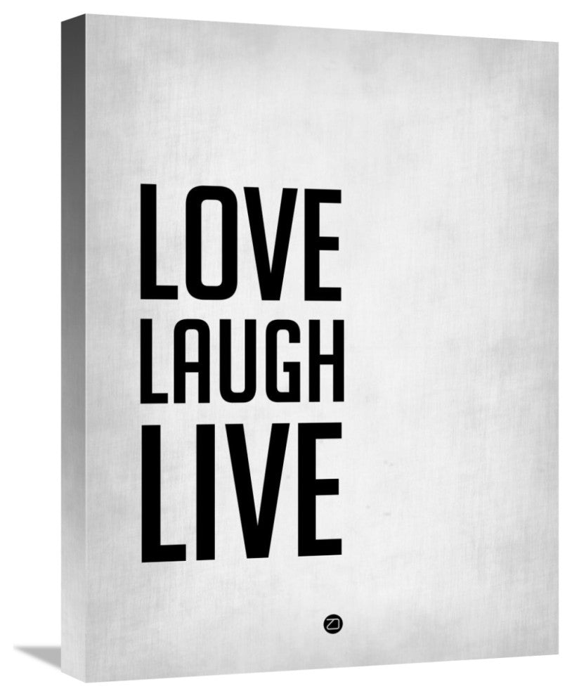 "Love Laugh Live Poster Grey" Fine Art Print