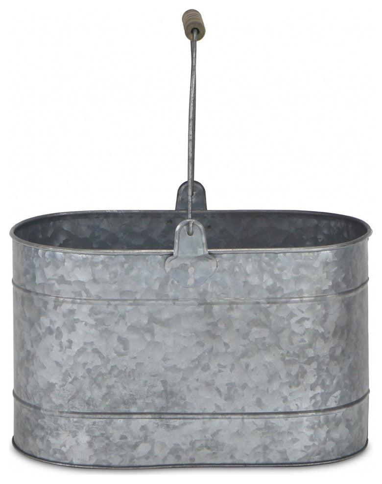 Farmhouse Galvanized Metal Bucket