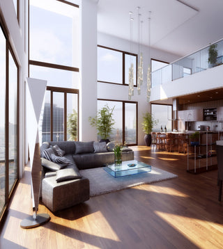 Varaluz AC1072 Chroman Empire 47" Murano Glass Pendant - Chrome