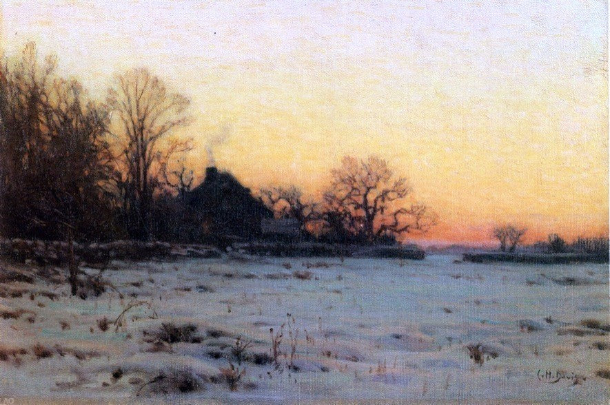Charles Harold Davis Winter Twilight, Gallery Wrapped Canvas Print, 18"x27"