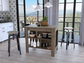 Brooklyn Kitchen Island, Dark Brown