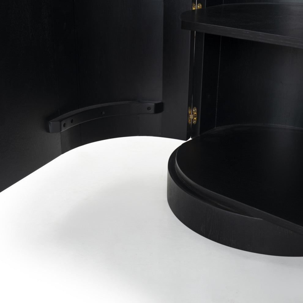 Safavieh Couture Jesbelina Oval Wood Sideboard, Black